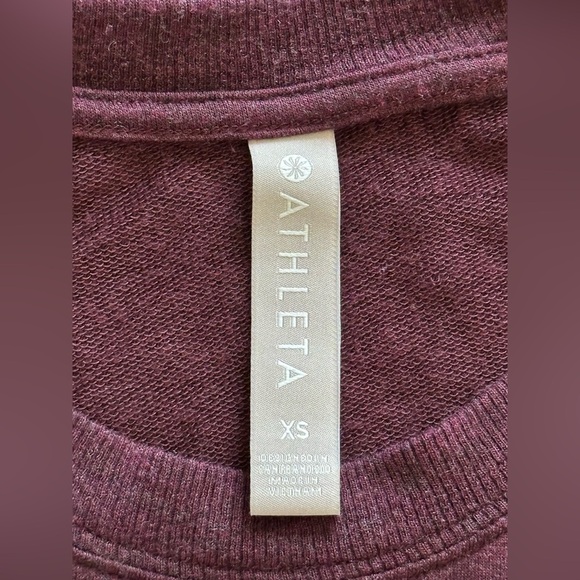 Athleta Soft Cassis Heather Long Sleeve Mindset Sweatshirt - size xs - Picture 6 of 9